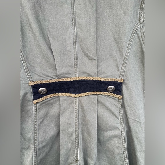Free People Olive Green Military Hussar Jacket L | Regencycore Napoleonic Band - Picture 11 of 14